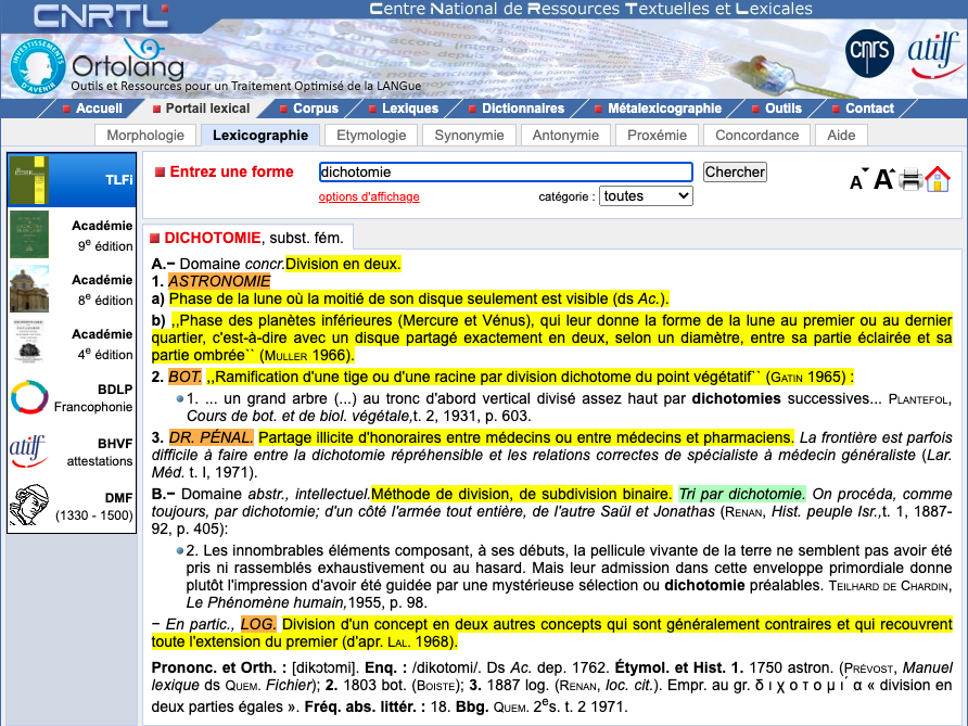 CNRTL Mon Amour Sydologie